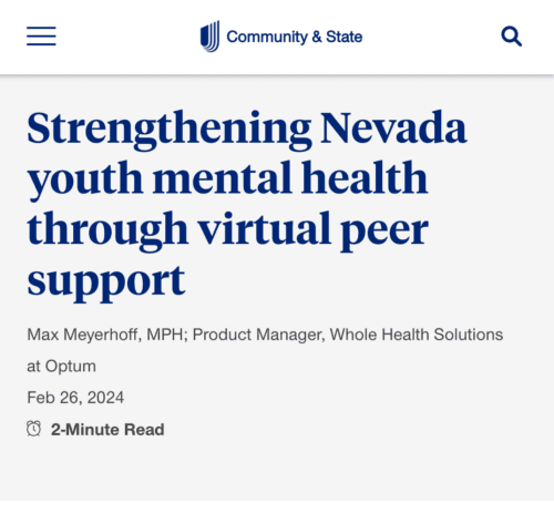 Supportiv Partners With UnitedHealthcare Health Plan of Nevada Medicaid To Serve Teens In Need